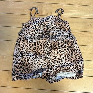 Janie and Jack, LEOPARD PRINT PEPLUM ROMPER, 12-18month